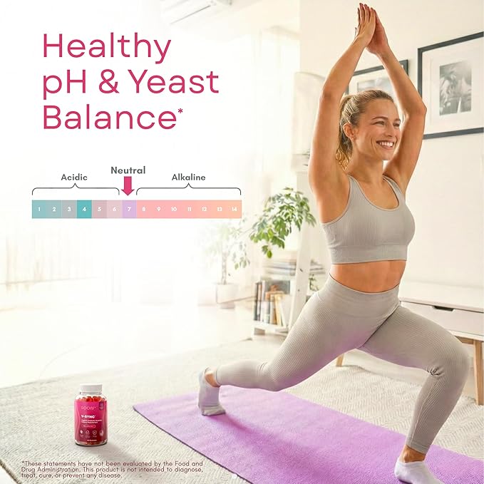 SOON+ Feminine Balance Gummies for Women, V-Sync Pineapple Probiotics for pH Balance Support * Vaginal, Urinary, Immune, Digestive Wellness * with Bacillus Coagulans, Cranberry, Vitamin C, 60 Gummies