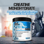 Evlution Nutrition Creatine 5000 - Supports Faster Recovery, Lean Muscle Growth & Performance - Pre & Post Workout Powder - 5000mg Pure Creatine Monohydrate Per Serving - 40 Servings - Blue Raz