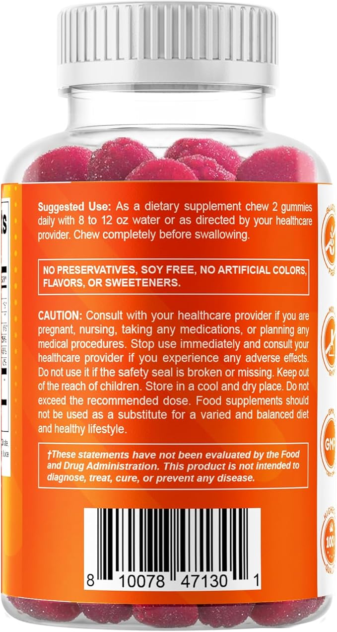 Vitamatic Zinc 50mg Gummies – 60 Vegan Gummies – Gluten-Free – 2 Pack