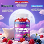 Magnesium Glycinate Gummies 400mg, Sugar Free Mаgnеsium Gummiеs for Adults with Magnesium Malate, Zinc, and Vitamin B6 for Sleep, Body Support and Relaxation, Non GMO, 120 Count-Multi-Flavor