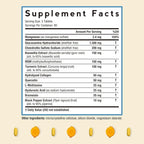 Doctor's Recipes Glucosamine Chondroitin MSM Turmeric Quercetin, Movement Support Supplement for Men & Women, with Black Pepper for High Absorption, Mobility & Flexibility, No Shellfish, 240 Tablets