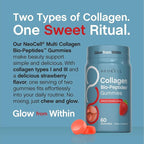NeoCell Collagen Peptides Gummies | 60 Count | Types I & III | Advanced Formula Supplement | for Women and Men