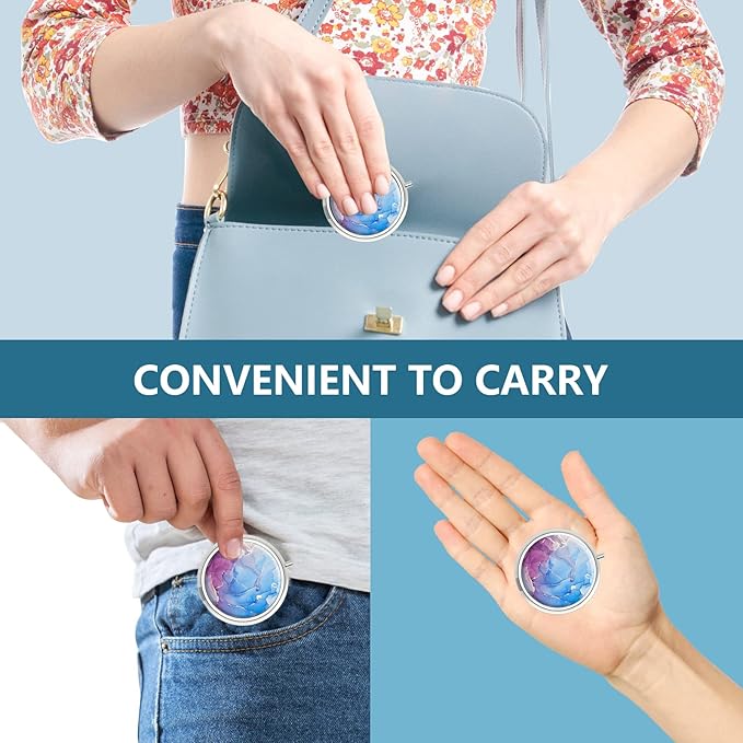 Pill Box 3 Compartment Small Pill Case,Portable for Pocket or Purse Pill Organizer Pill Container Holder to Hold Vitamins, Medication, Fish Oil and Supplements(2PCS)