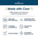 KATE FARMS Organic Plant Based Pediatric 1.2 Sole Source Vanilla Nutrition Shake,12g of protein,27 Vitamins and Minerals,Meal Replacement Drink for Kids,Non-GMO,8.45 Fl oz,(Pack of 24)