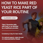 Premium Red Yeast Rice with CoQ10 Gummies for Heart & Cholesterol Support | Sugar Free, Strawberry Flavor | 60 Gummies (30 Day Supply) | Vegan, Non-GMO