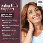 New Nordic Hair Volume Menopause, Supports Healthy Hair Growth During and After Menopause, Pine Bark and Annurca Apple Extract, 30 Tablets