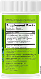 NATURELO Probiotics for Digestive Health, 50 Billion CFU, 60 Vegetarian Capsules, 11 Strains, Daily Use Supplement, Delayed Release, No-Fridge, Boosts Immune System, Probiotics for Women & Men