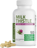 Bronson Milk Thistle Silymarin Marianum & Dandelion Extract Liver Health Support, Antioxidant Support, Detox, 90 Capsules