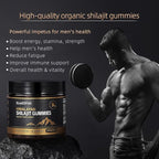 Organic Shilajit Gummies, Pure Himalayan Shilajit Gummies For Men Supplement, Gold Women，Natural 85+ Trace Minerals, Ashwagandha, Black Seed Oil Extract, 90 Gummies