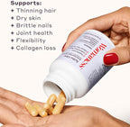Womaness Active Glow Hair Skin and Nails Vitamins for Women - Hair Growth Vitamins with Hyaluronic Acid - Biotin and Curcumin - Nail Care, Joint Support and Glow Supplements for Dry Skin - 30 Capsules