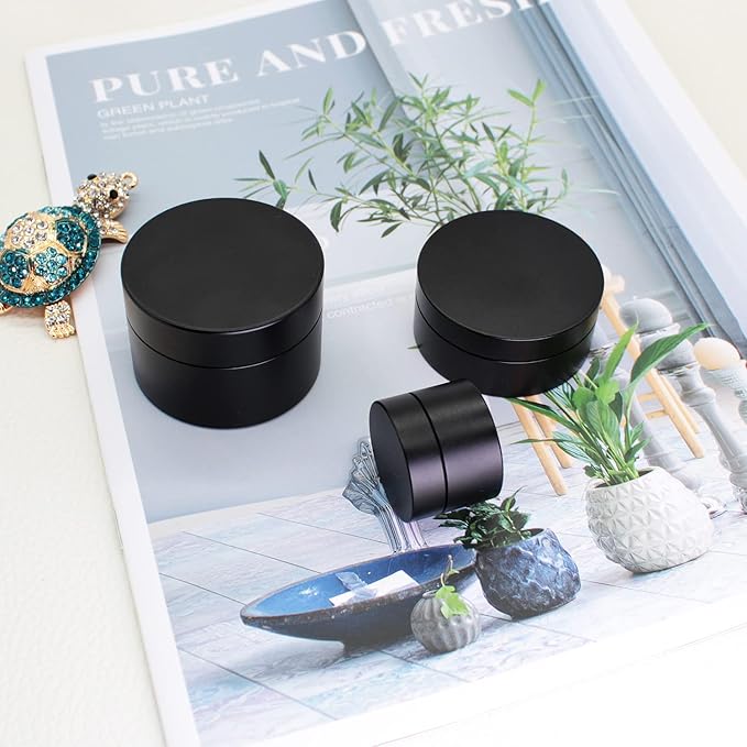 Portable Daily Pill Case, Heavy Duty Aluminium Alloy Round Pill Box, Waterproof Travel Pill Organizer, Pocket Purse Medicine Vitamin Holder EDC Container for Outdoor Camping Working