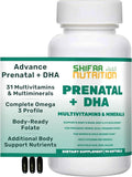 SHIFAA NUTRITION Halal Prenatal Vitamins with DHA and Folic Acid | High Potency 90 Softgels, Keto-Friendly | Vitamin C 120mg, DHA 250mg, Folic Acid 800mg, EPA 90mg, Biotin & Iodine