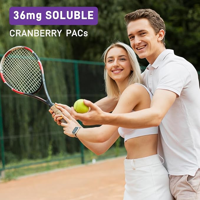 Cranberry Pills for Women with 36 mg Soluble PACs, Sourced from New England Whole Fruit Cranberries Powder, Cranberry Pills for UTI Defense & Urinary Tract Health, 60 Caps