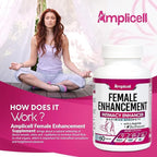 AMPLICELL Women’s Vitality & Libido Support – Hormone, Mood & Energy Balance with Maca, Dong Quai, Ginseng, Ashwagandha & Herbal Aphrodisiac Blend – 60 Capsules