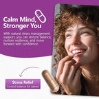 Saffron Supplements with Ashwagandha & L-Theanine - 368.5MG - Mood Balance, Stress Relief & Mental Clarity – Cortisol Support for Women & Men, Made in USA, 90 Vegan Capsules