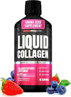 ProSupps Amino23 Liquid Collagen Shots, Berry - Collagen Peptide Post Workout Supplement Supports Healthy Aging, Joints, Skin & Hair - Gluten-Free & Zero Sugar - 16 Servings