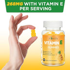 Aromlife Vitamin E 400 IU Gummies for Immune, 268mg Per Serving Vitamin E Gummies for Women and Men Skin Glow & Cell Wellness, 60 Count Pineapple Flavor Sugar-Free Gluten-Free