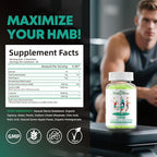 HMB and Leucine Amino Acid Gummies: HMB Supplements for Men Women with L-Glutamine for Muscle Growth Fast Workout Recovery, Sugar Free Vegan Non-GMO Green Apple Flavored 30 Day Supply