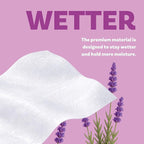 Extra Large Bath Wipes for Adults Bathing No Rinse - 40 Disposable Body Cleansing Wipes for Men, Women & Elderly - Great for Gym, Camping, Post Surgery - Shower Wipes - Lavender
