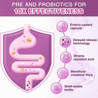 Probiotics for Women Digestive Health, 70 Billion CFUs Womens Probiotic with Digestive Enzymes & Prebiotics & Cranberry for Gut, Immune & Urinary Tract Balance, Delayed-Release, 90 Veggie Capsules