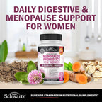 Menopause Supplements for Women - 40 Billion CFU Menopause Probiotics for Women - Support for Hot Flashes Night Sweats Mood Swings and Balance - Non-GMO, 60 Easy-Swallow Capsules, 60 Servings
