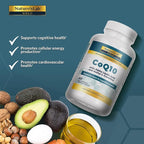 Nature's Lab CoQ10 200mg with Alpha Lipoic Acid & L-Carnitine - High Absorption Heart & Brain Support - Energy & Mitochondrial Function - 60 Capsules Gold
