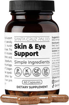 Santa Cruz Paleo Skin & Eye Capsules, Simple Daily Formula for Skin Appearance & Eye Routine, Clean Ingredients, Gluten Free, Keto & Paleo Friendly, 60 Capsules