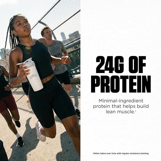 Levels Grass Fed Whey Protein Powder, No Artificials, 24G of Protein, Strawberry, 5LB