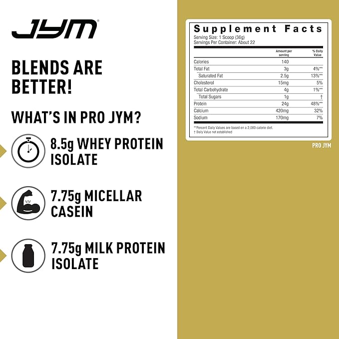 JYM Supplement Science Pro JYM Chocolate Mousse Protein Powder - Whey Protein Isolates, Casein, & Milk Protein, Lean Muscle Building for Men & Women, 22 Servings