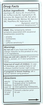 Liddell Homeopathic Insomnia, 1 Ounce