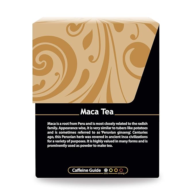 Buddha Teas Organic Maca Tea - OU Kosher, USDA Organic, CCOF, 18 Bleach-Free Tea Bag