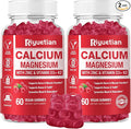 Calcium Gummies + Magnesium & Zinc with Vitamin D3 & K2, High Absorption Calcium Supplement for Bone, Teeth & Immune Support, Non GMO, Vegan, 120 Count
