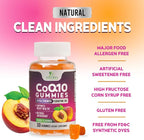 CoQ10 Gummies - Coenzyme Q10 100mg Per Serving - 3X Strength, High Absorption, Antioxidant Supplements for Heart Health Support & Energy Production, Ultra Coq 10 Vitamins Supplement - 30 Gummies