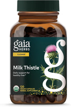 Gaia Herbs Milk Thistle - Liver Supplement & Cleanse Support for Helping to Maintain Healthy Liver Function* - 120 Vegan Capsules (40 Servings)