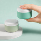 kuangre Travel Containers for Toiletries, Silicone Cream Jars BPA-Free, Leak-proof 3oz Travel Size Containers, Portable Size Silicone Jars with Lid for Cosmetic Face Hand Body Cream (4 Pack)