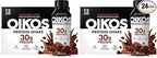 Oikos Protein Shake,Chocolate,30g High Protein Drinks,Shelf Stable,Ready to Drink,5g Prebiotic Fiber,12 fl oz Bottle,,(Pack of 24)