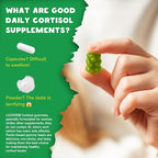 Cortisol Supplements Gummies for Women, Magnesium Ashwagandha Rhodiola Rosea and L-theanine Complex for Women, Maintain Healthy Cortisol Levels - 60 Day Vegan Supply