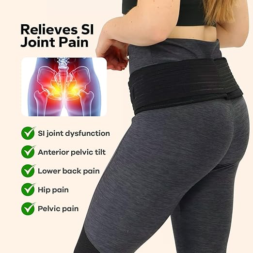 Back Brace for Lower Back Pain Women, Sacroiliac Hip Belt, Si Joint Belt for Women and Men, Suitable for Sciatica, Pelvic, Lower Backache and Sacroiliac Joint Pain, Small