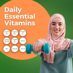 Zaytun Vitamins Halal Adult Multivitamin Gummies for Men, Women, Complete Everyday Nutritional Support with Biotin, Vegan, Natural Fruit Flavors, Non-GMO, Made in USA - Halal Vitamins