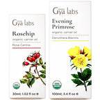 Gya Labs Rosehip Oil for Face (30ml) & Evening Primrose Oil for Face (100ml) Set - Aromatherapy Grade Essential Oils Set