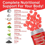 Magnesium Glycinate Gummies 500mg – Sugar Free Magnesium Gummies with L-Theanine - Sleep, Calm, Stress Relief for Adults & Kids 4+, Vegan, No Melatonin (Strawberry Flavor, 120 Count)