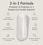 BIOptimizers Probiotic Breakthrough – Lactobacillus Plantarum OM Probiotics & Prebiotics Health Supplement for Gut, Digestive & Immune Support Probiotics for Women Men Elderly– 120 Vegan Capsules