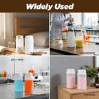 5 Pack Small Empty Plastic Bottles for Pills - Travel Medicine Containers with Lids & Labels, Portable Daily Organizer Storage for Vitamins, Medication Essentials