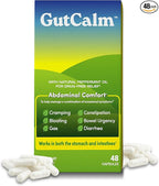 GutCalm - IBS Relief - Peppermint Oil Capsules - Bloating, Gas, Constipation and Digestive Comfort Supplement - 48/ct