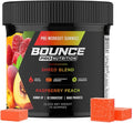 Bounce Pro Shred Blend Pre Workout Gummies – Raspberry Peach – 70 Vegan Gummies with Caffeine, Ashwagandha & L-Theanine for Energy, Focus & Endurance (70 Count (Pack of 1), Raspberry Peach)