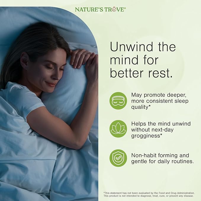 Nature's Trove L-Theanine 200mg 120 Vegetarian Capsules