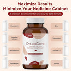 OsteoCore - Calcium Supplements for Women (1 Month Supply) Osteoporosis & Bone Health - Calcium Absorption - Vitamin D3 & Vitamin K2 Complex - Gluten Free, Non GMO, Made in USA by Heale - 120 Tablets