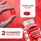 Vitamatic Extra Strength Vitamin B12 5000 mcg (Methyl B12) Gummies - 120 Count - Energy Metabolism Support and Nervous System Health Support, Natural Cherry Flavored (1)