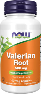 NOW Supplements, Valerian Root (Valeriana officinalis) 500 mg, Herbal Supplement, 100 Veg Capsules