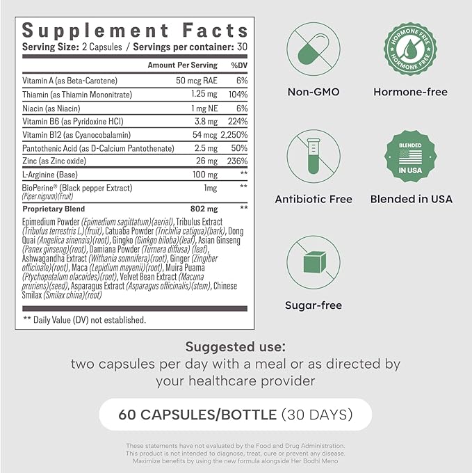 Hormonal Support - Hormone Balance Supplement for Women, PMS Support Supplement & Hormone Harmony for Women, Supports Energy, Mood Swings, Hot Flashes, Menopause Hormonal Balance (60 Caps)